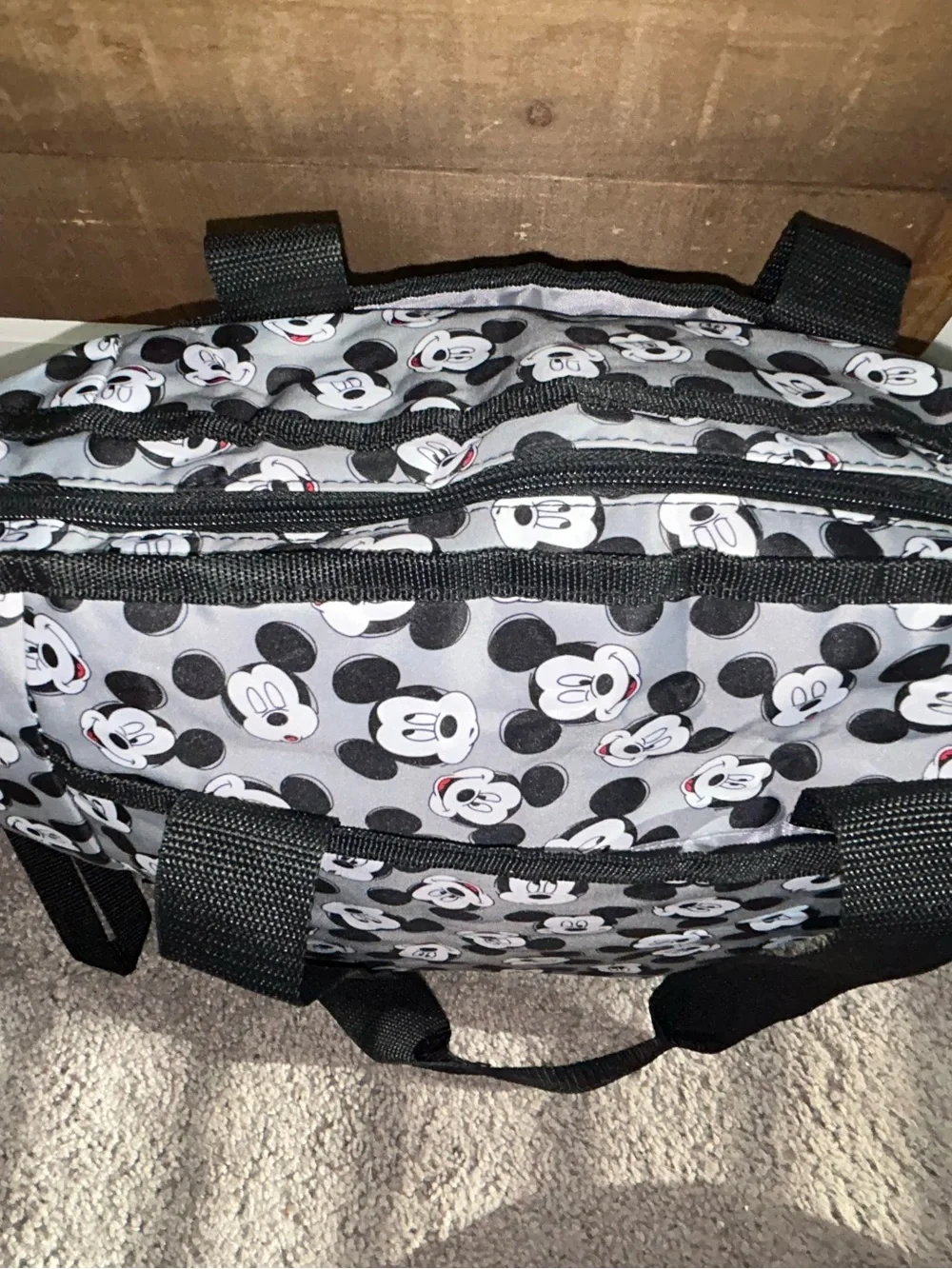 EUC Disney Mickey Mouse Diaper Bag/tote-  w/crossbody and stroller straps